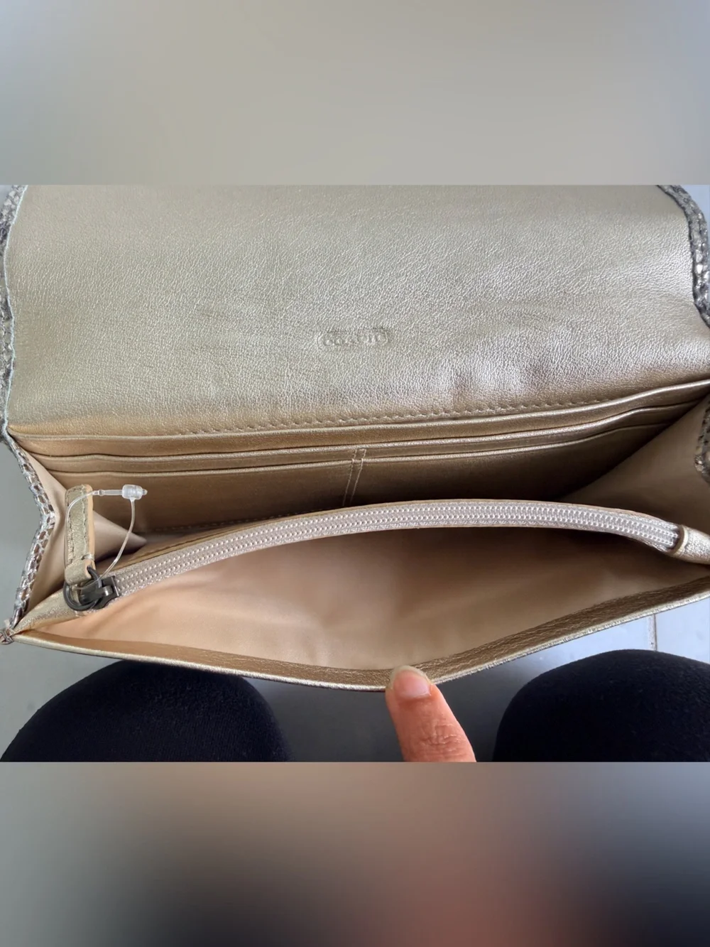 Coach Python Silver Flap Wallet